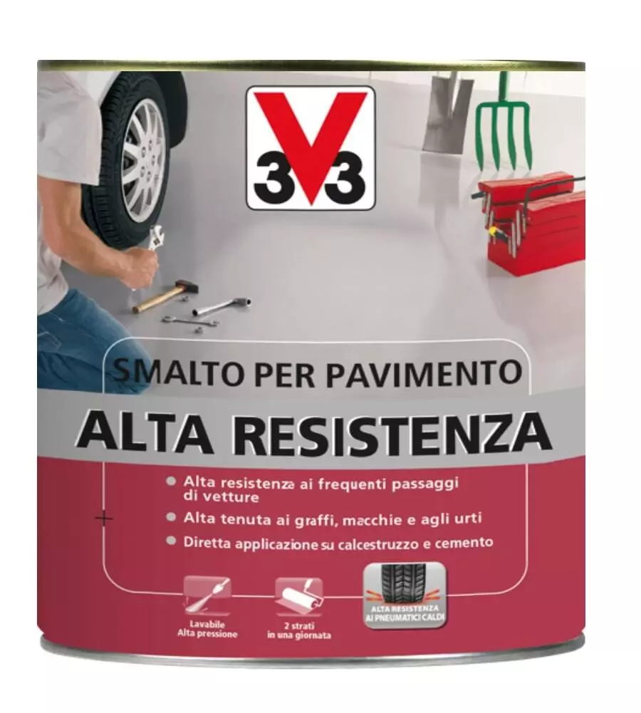 Smalto pavimenti alta resistenza - grigio scuro - litri 0,5